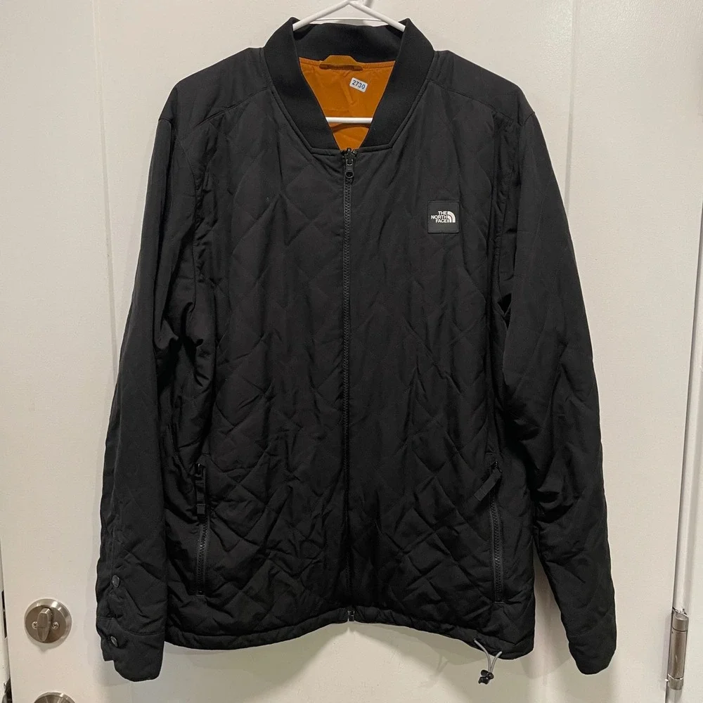 The North Face Juncus Insulated Bomber Jacket Black Quilted Mens XL NF0A3Y4K